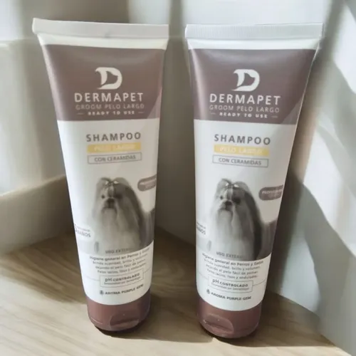 Shampoo Para Perros Dermapet Groom Pelo Largo (con Ceramidas) X 250 Ml Purple Gem - Image 2
