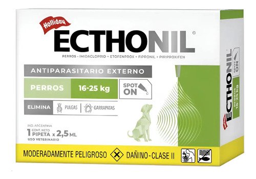 Ecthonil Pipeta Pulga Garrapata Control Ambient Perro 16-25k Agua