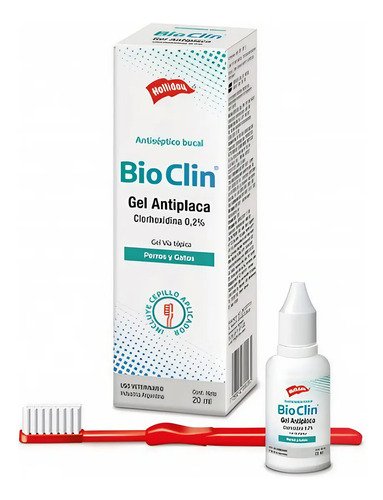 Gel Antiplaca Para Perros Gatos Holliday 20ml Con Cepillo Sin Sabor
