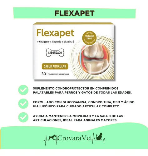 Flexapet Perros Y Gatos Condroprotector 30 Comprimidos Sabor - Image 2