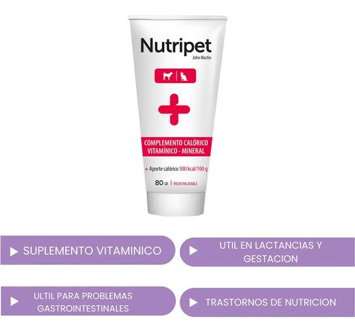 Suplemento Vitamínico Perros Y Gatos Nutripet Calórico 80g - Image 2