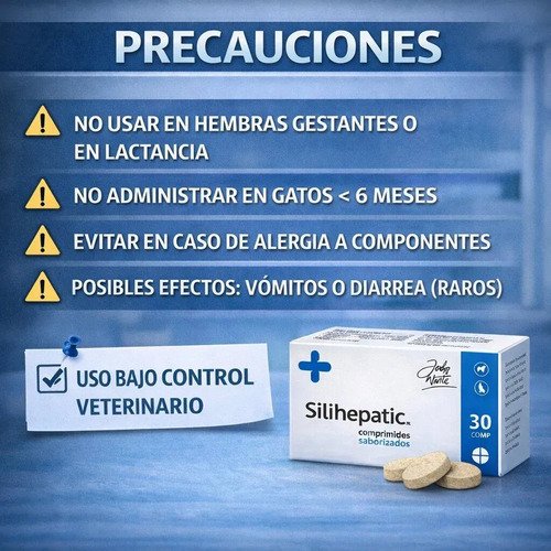 Silihepatic Hepatoprotector Para Perros Gatos 30 Comp - Image 6