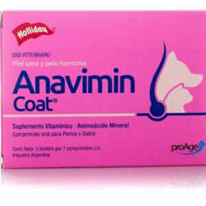 Anavimin Coat Perros Gatos Caída De Pelo Brillo X21 Comp
