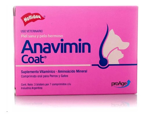 Anavimin Coat Perros Gatos Caída De Pelo Brillo X21 Comp