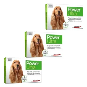 Power Ultra Pipeta Antipulga X3 Para Perro 11-20 Kg Brouwer Verde