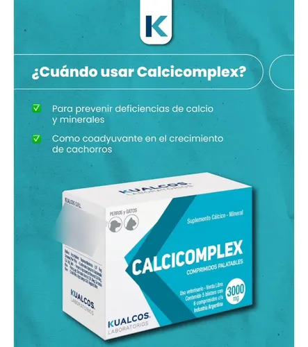 Calcicomplex 30 Comprimidos Suplemento De Calcio Perro Gato - Image 8