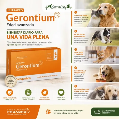 Nutrapro Gerontium Vitaminas Minerales Perros Gatos Senior - Image 4