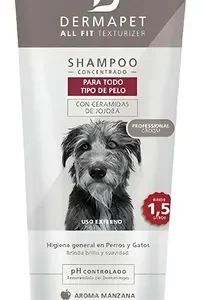 Shampoo Perros Dermapet All Fit Todo Tipo De Pelo X 250ml Manzana