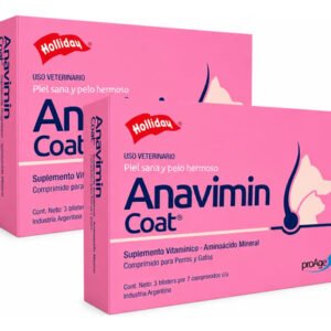 Anavimin Coat Perros Gatos Caída De Pelo Brillo X2