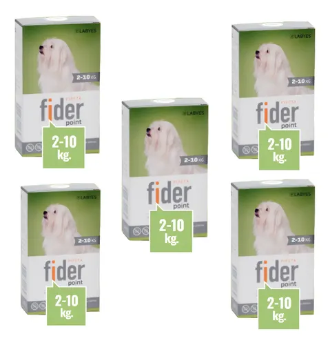 Pipeta Fider Point 2 A 10kg X5 Unid Perro Pulgas Garrapatas Verde