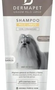 Shampoo Para Perros Dermapet Groom Pelo Largo (con Ceramidas) X 250 Ml Purple Gem