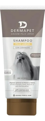 Shampoo Para Perros Dermapet Groom Pelo Largo (con Ceramidas) X 250 Ml Purple Gem
