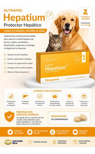 Nutrapro Hepatium Suplemento Protector Hepático Perros Gato - Image 4