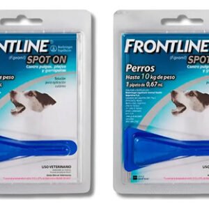 Pipeta Para Perros Frontline Spot On Hasta 10 Kg Pulgas X2 Azul