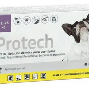 Pipeta Protech Perros 11-25kg Pulgas Garrapatas Mosquitos Verde Claro