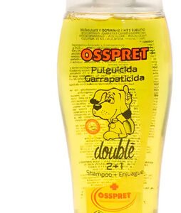 Osspret Double Shampoo Enjuague Antipulgas Garrapatas Perros Manzana