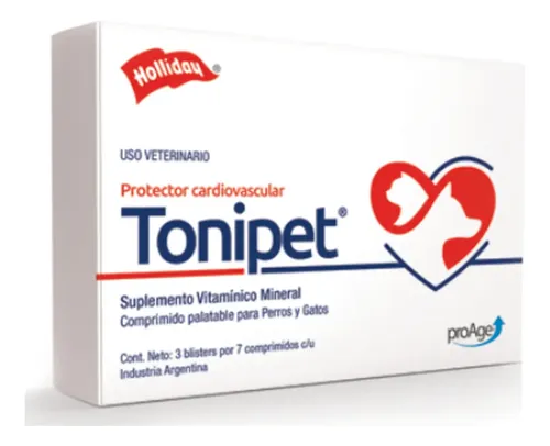 Tonipet Suplemento Cardíaco Perros Gatos Holliday X21 Comp