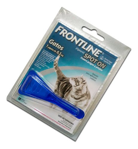 Pipeta Para Gatos Frontline Spot On Elimina Pulgas Piojos X4 Azul - Image 3