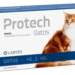 Pipeta Protech Gatos De 5 A 8 Kg Pulgas Garrapatas Mosquitos Azul Claro