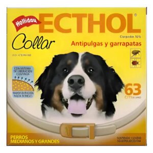 Collar Ecthol Pulgas Garrapatas 4 Meses Perro Grande Agua