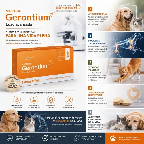 Nutrapro Gerontium Vitaminas Minerales Perros Gatos Senior - Image 3