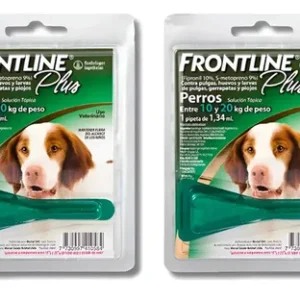 Pipeta Para Perros Medianos Frontline Plus 10 A 20 K Pack X2 Verde
