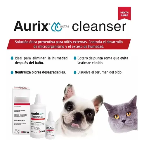Aurix Cleanser Limpia Oidos Perros Gatox 120ml - Konig - Image 3