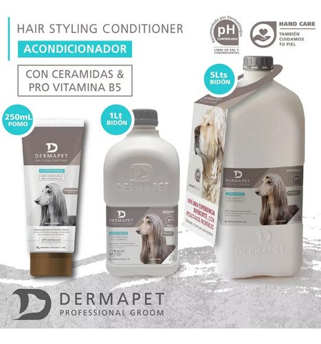 Dermapet Hair Styling 1lt Acondicionador Perro Hipoalergenic Sweet Clean - Image 4
