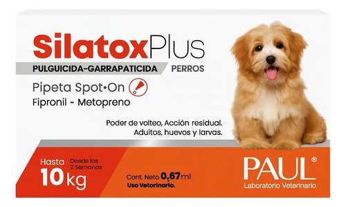 Pipeta Silatox Plus Perros 2 A 10kg Pulgas Garrapatas Moscas Naranja - Image 5