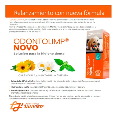 Odontolimp Novo 60ml Higiene Bucal Perros Gatos Diario Spray - Pollo - Image 4