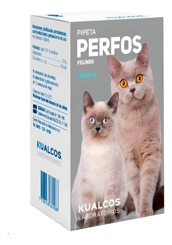 Pipeta Multidosis Perfos Gatos Pulguicida Kualcos Gris