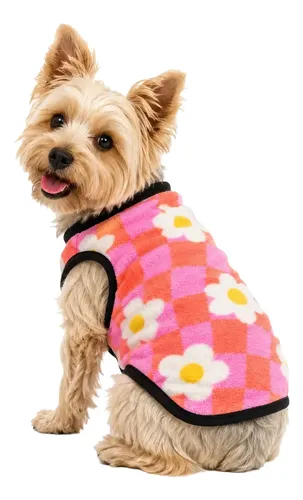 Ropa Friza Polar Reforzado Perros Gatos Talles 1 Al 12 Flores Talle 4