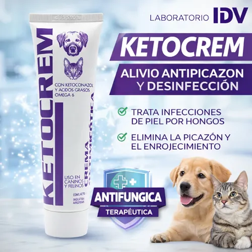Crema Antimicotica Ketocrem Perros Gatos Omega 6 Humectante - Image 4