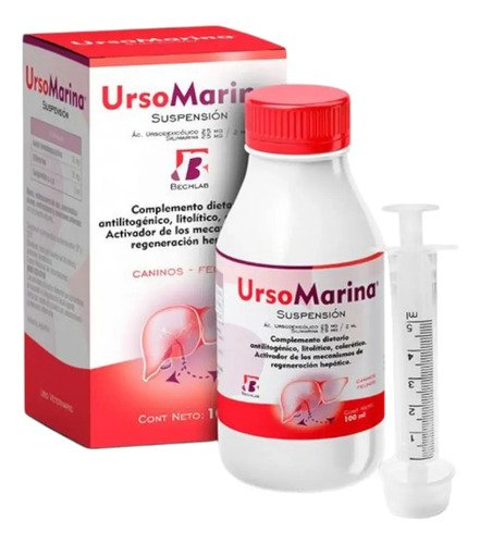Ursomarina Bechlab Suspensión Hepatoprotectora Para Perros Y Gatos 100 Ml