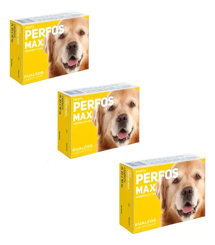 Pipeta Perfos Perros 20 A 40 Kg X3 Unid Pulgas Garrapatas Amarillo
