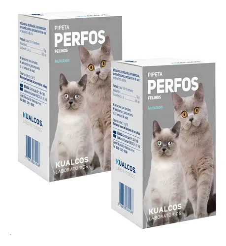 Pipeta Perfos Multidosis Gatos Pulguicida Kualcos X 2u. Violeta