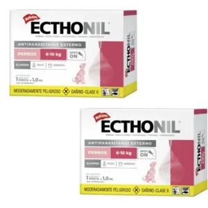 Ecthonil Pipeta Pulga Garrapata Perros 2-5kg X2unid 1 Mes Agua