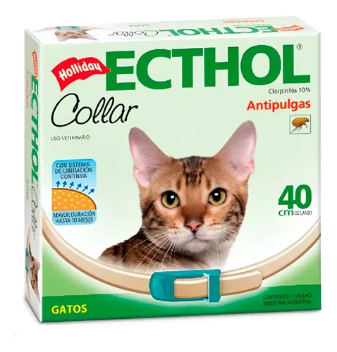 Collar Ecthol Antipulgas Garrapatas Para Gatos Hollidays Agua