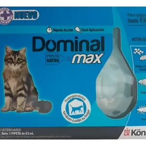 Pipeta Dominal Max Gato Hasta 4kg Pulgas Garrapatas Azul
