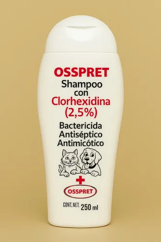 Shampoo Clorhexidina Perfumado Osspret Perros Gatos 250ml Perfumado - Image 2
