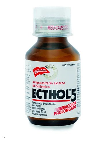 Ecthol 5 70ml Pulguicida Garrapaticida Ambiental Perros