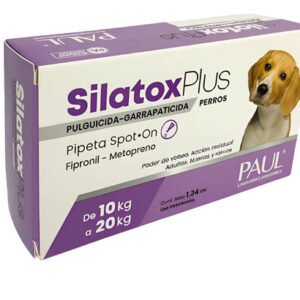 Pipeta Silatox Plus Perros 10 A 20kg Pulgas Garrapatas Mosca Violeta