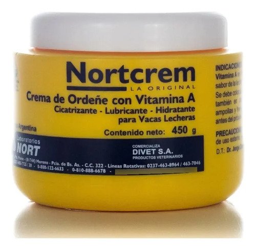Crema De Ordeñe Vitamina A Nort X 3 Uni De 450g (1,35 Kg) Aloe Vera - Image 3