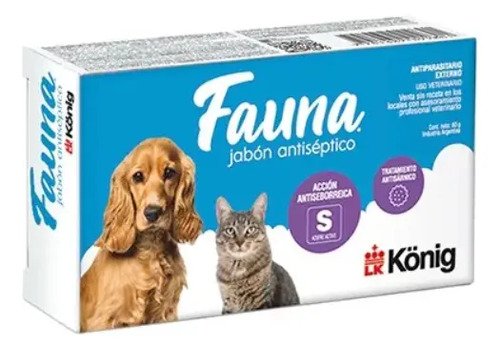 Shampoo Antiséptico Fauna Para Perro Jabón En Barra 210 Ml Pulguicida