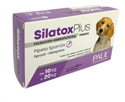 Pipeta Silatox Plus Perros 10 A 20kg Pulgas Garrapatas Mosca Violeta - Image 3