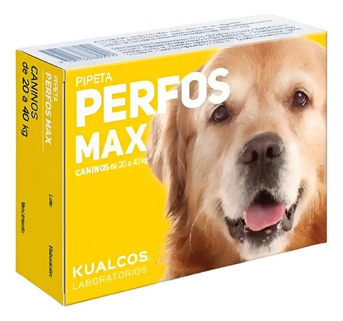Pipeta Perfos Perros 20 A 40 Kg Pulgas Garrapatas Mosquitos Amarillo