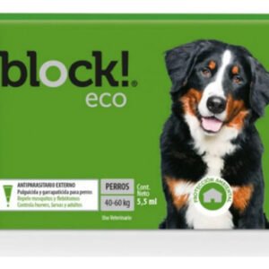 Pipeta Perros Block Eco 40 A 60kg Pulgas Garrapatas Ambiente Verde