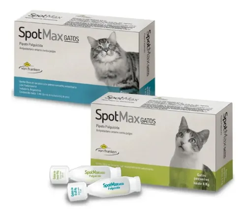 Pipeta Spotmax Gato Hasta 4kg Pulgas Garrapatas Mosquitos Verde - Image 5