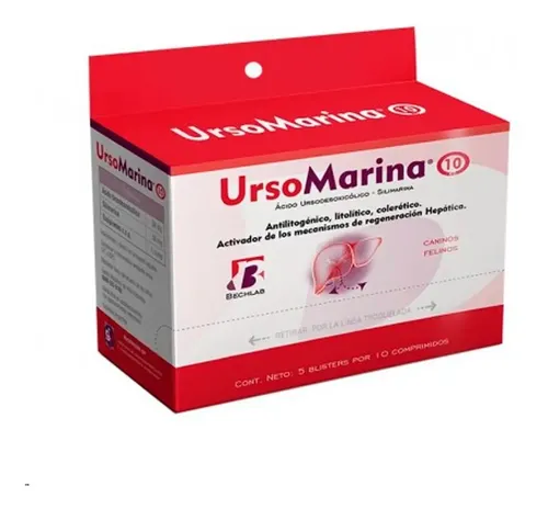 Ursomarina 10 Hepatoprotector Para Perros Y Gatos X50 Comp