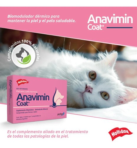 Anavimin Coat Perros Gatos Caída De Pelo Brillo X21 Comp - Image 5